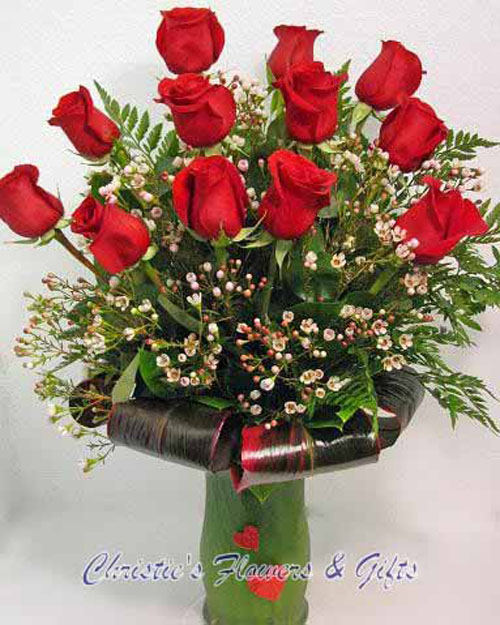 One Dozen Premium Long Stem Red Rose 2492